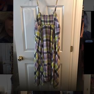Plaid Torrid dress.